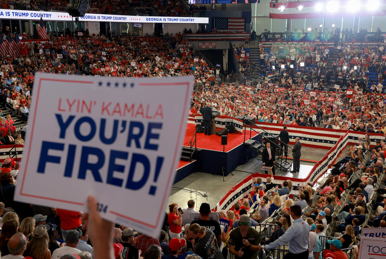 A Trump rally in Atlanta on Aug. 3<span class="copyright">Joe Raedle—Getty Images</span>