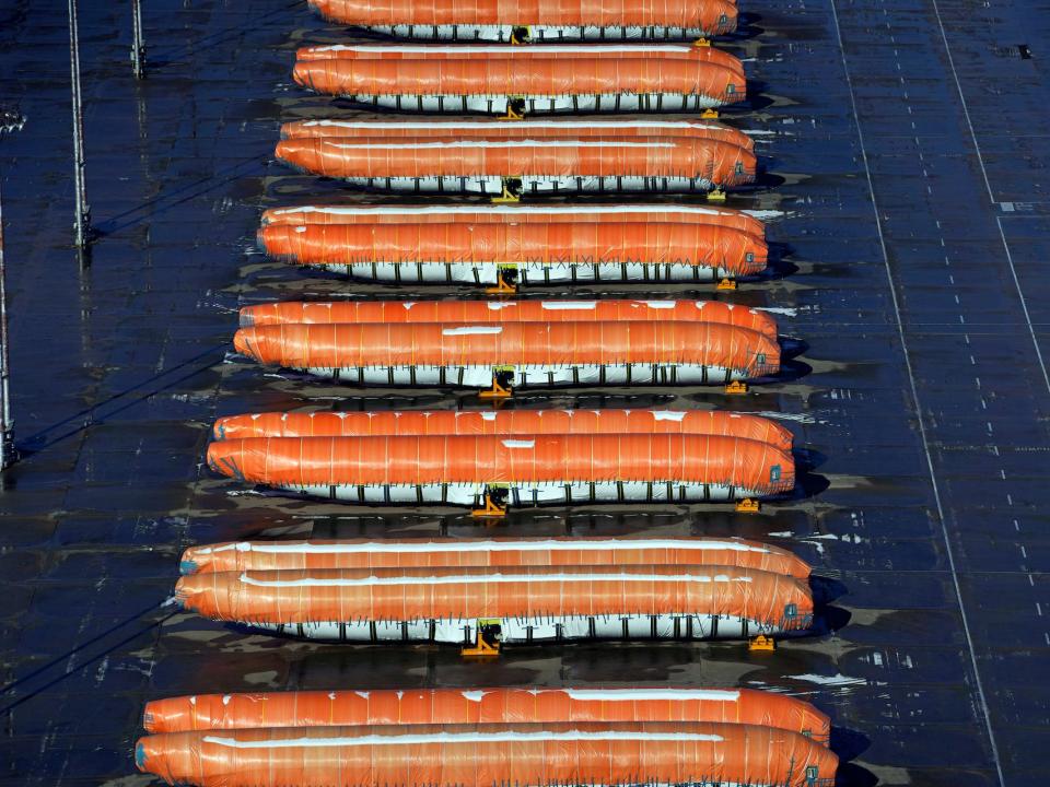 Boeing 737 Max fuselages in Kansas