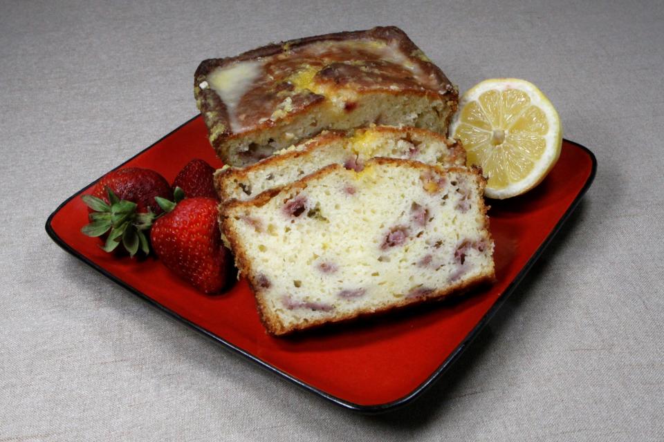 Strawberry-Lemon Loaf Cake would be a hit at a most any gathering.