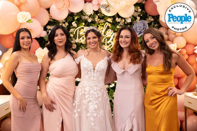 <p>Jackson Lee Davis/Netflix</p> Amy with her bridesmaids on 'Love Is Blind'