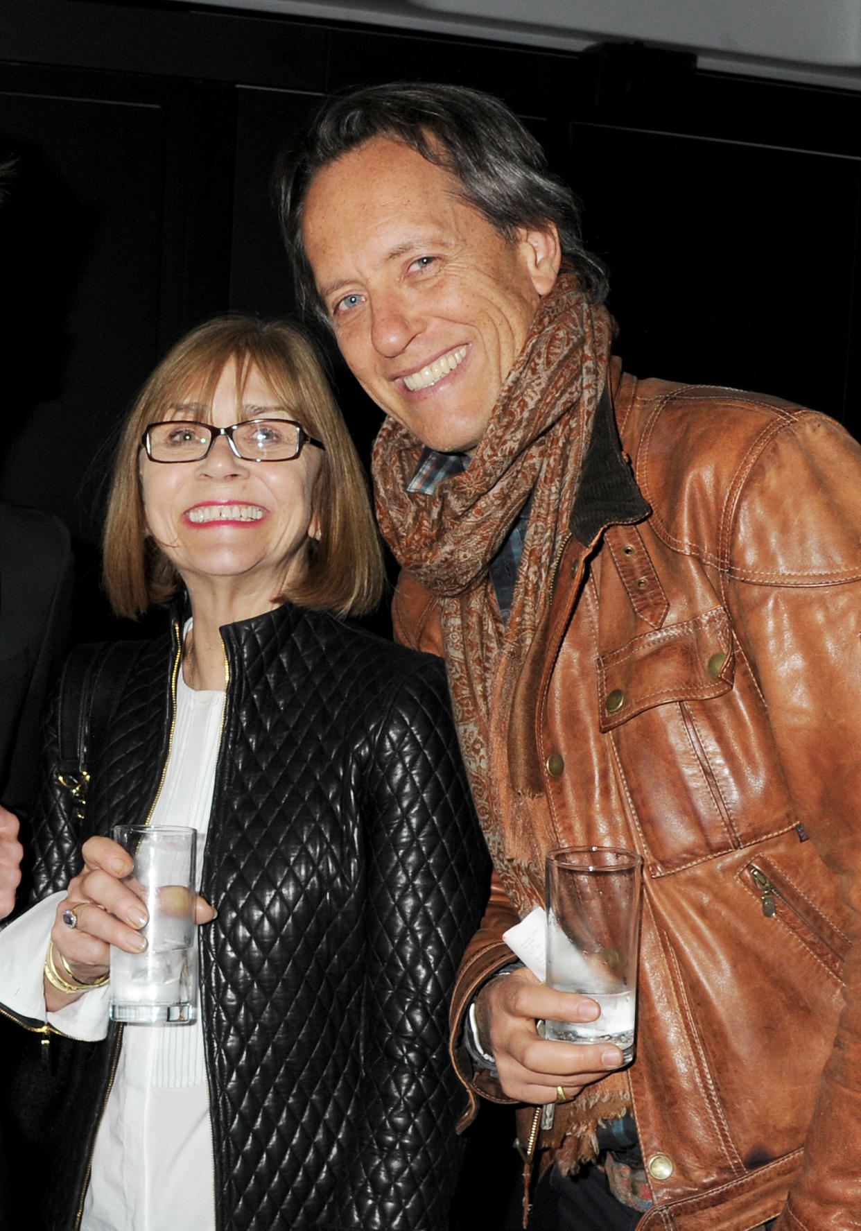 LONDON, ENGLAND - APRIL 14:  (EMBARGOED FOR PUBLICATION IN UK TABLOID NEWSPAPERS UNTIL 48 HOURS AFTER CREATE DATE AND TIME. MANDATORY CREDIT PHOTO BY DAVE M. BENETT/GETTY IMAGES REQUIRED)  Richard E. Grant (R) and wife Joan attend an after party celebrating the press night performance of the Sydney Theatre Company's production of 'Big and Small (Gross und Klein)' at the Barbican Centre on April 14, 2012 in London, England.  (Photo by Dave M. Benett/Getty Images)