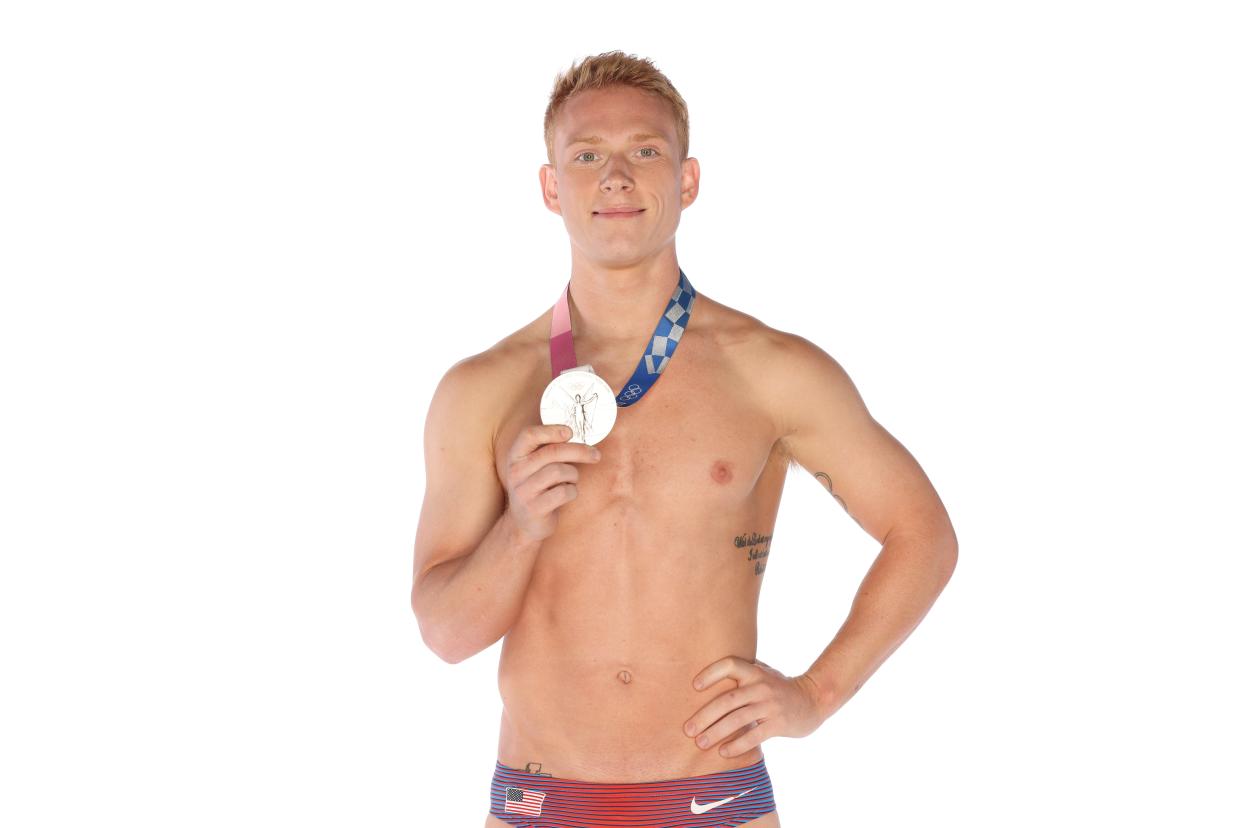 Diver Andrew Capobianco poses during the Team USA Paris 2024 Olympic Portrait Shoot at NBC Universal Studios Stage 16 on November 15, 2023 in Los Angeles, California.