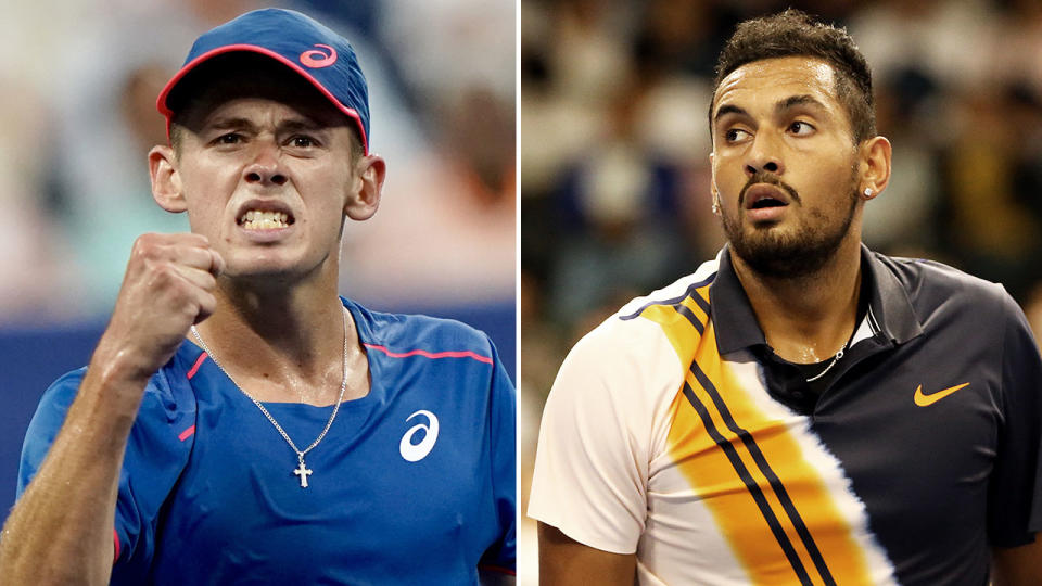 Alex de Minaur is in the box seat to jump Nick Kyrgios and become Australia’s No.1 player. Pic: Getty