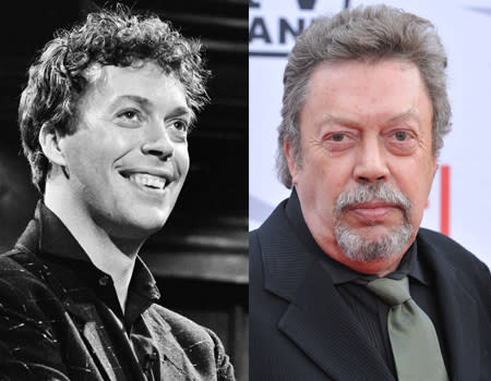 Curry is probably best known for his cross-dressing character in the legendary <i>Rocky Horror</i>. He appears above left in 1981 during an appearance on <i>Saturday Night Live</i>, and above right how he looks today. Curry's looks might have changed but many would argue that this has done his career as a much celebrated character actor no harm at all.