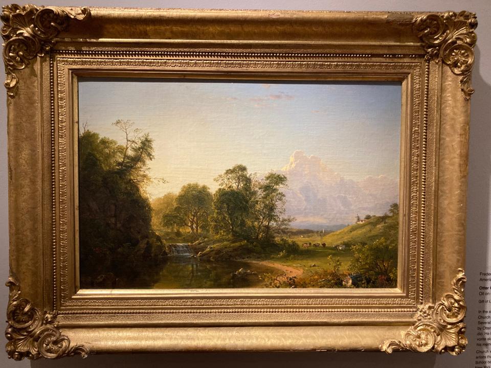 "Otter Creek, Middlebury, Vermont," an 1854 painting by Frederic Edwin Church, is shown April 28, 2024 at the Middlebury College Museum of Art.