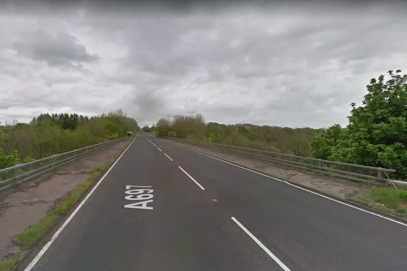 The A697 at Weldon Bridge near Longframlington