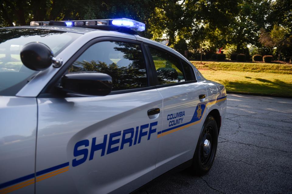 FILE - A Columbia County Sheriff's car parked at the Columbia County Sheriff's Substation in Evans in 2022.