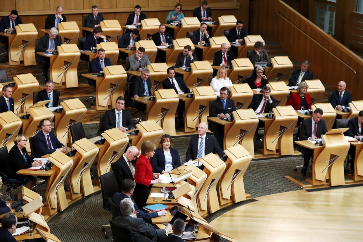 MSPs debate on a second referendum on independence at Scotland's Parliament in Holyrood: Getty Images