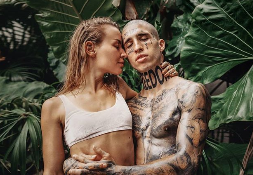 Elena Engelhardt and Catalin Onc are pictured. The couple, who run an Instagram account with more than 34,000 followers, are appealing for more than $16,000 to pay for a trip from Europe to Africa. 