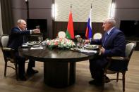 Russian President Vladimir Putin meets with Belarusian President Alexander Lukashenko in Sochi