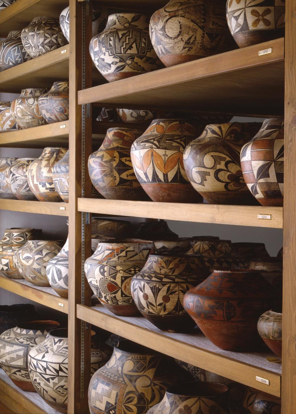 The vaults of the School for Advanced Research house more than 12,000 pieces of pottery, basketry, and rare items.