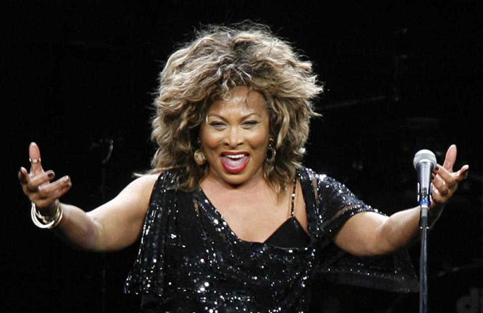Tina Turner is in concert on Jan. 14, 2009 in Cologne, Germany. The legendary rocker died after a long illness on Wednesday at her home in Küsnacht near Zurich, Switzerland. (AP Photo/Hermann J. Knippertz, file)