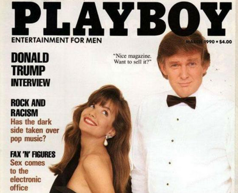 Trump also appeared on the cover of Playboy in 1990. Brandi Brandt, the woman alongside him is in prison for drug trafficking.