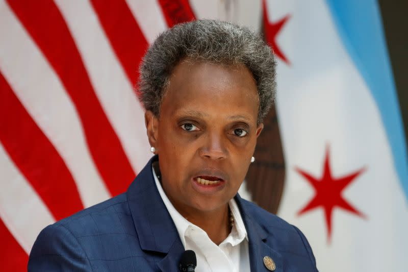 FILE PHOTO: Chicago's Mayor Lori Lightfoot attends a science initiative event at the University of Chicago in Chicago, Illinois