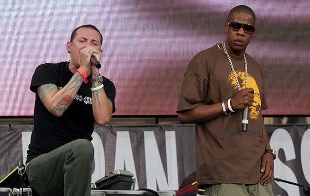 The rapper collaborated with Linkin Park in 2004. Source: Getty