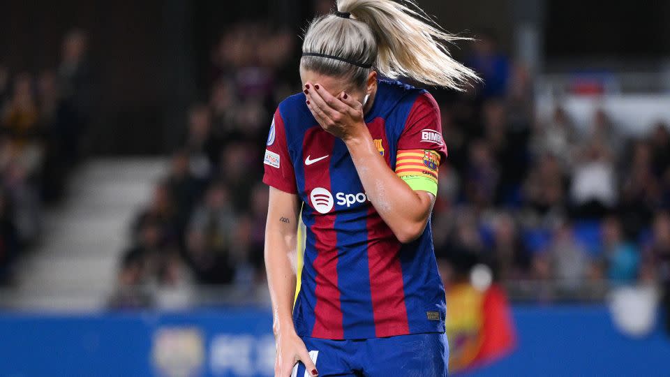 Not everything was positive on the night for Barça as two-time Ballon d'Or winner Alexia Putellas appeared to suffer a knee injury. - David Ramos/Getty Images Europe/Getty Images