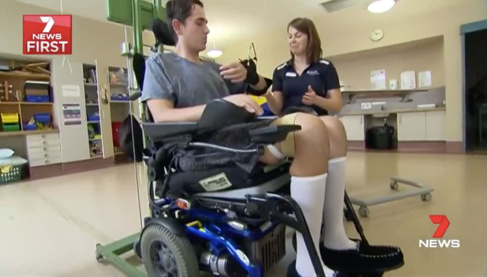 Nick Dempsey is now a quadriplegic. Source: 7 News