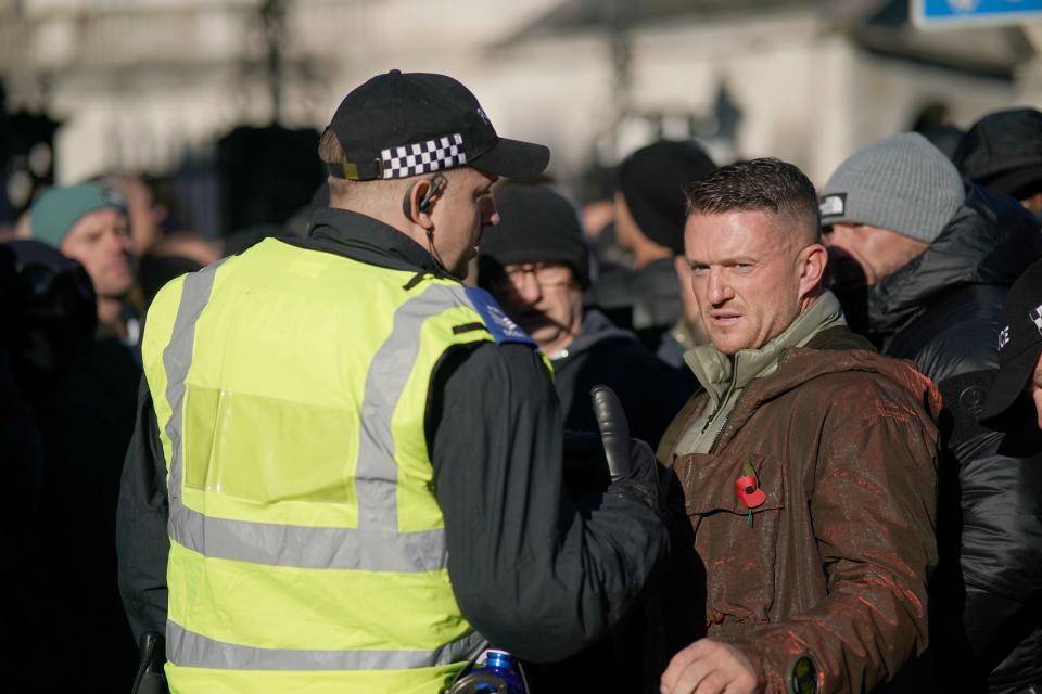 Met Police say Tommy Robinson ‘not welcome' (PA)