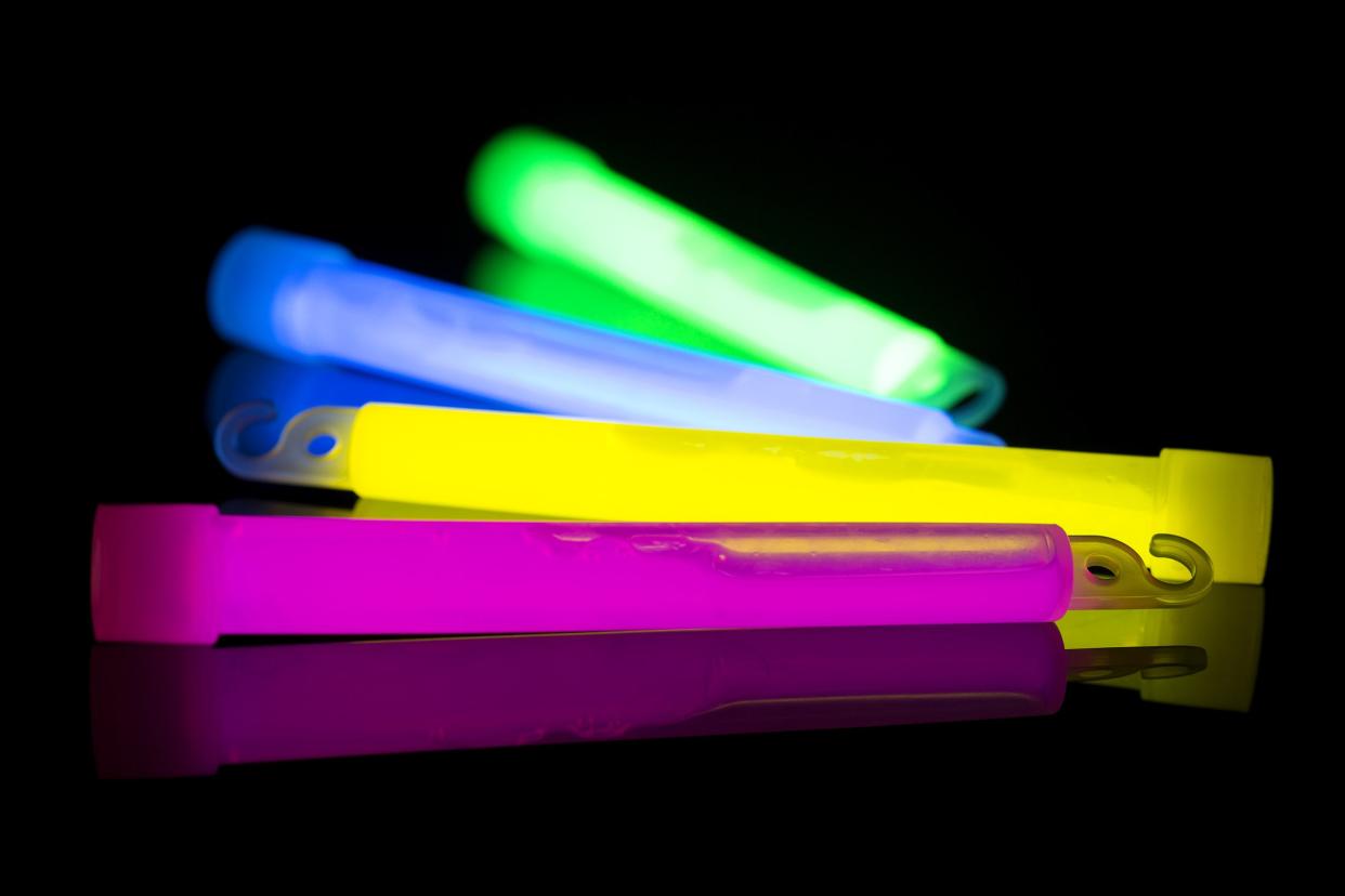 colorful glow sticks