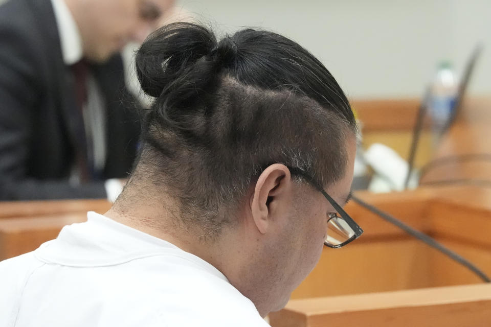 Death row inmate Taberon Honie looks on during the Utah Board of Pardons commutation hearing Monday, July 22, 2024, at the Utah State Correctional Facility, in Salt Lake City. (AP Photo/Rick Bowmer, Pool)