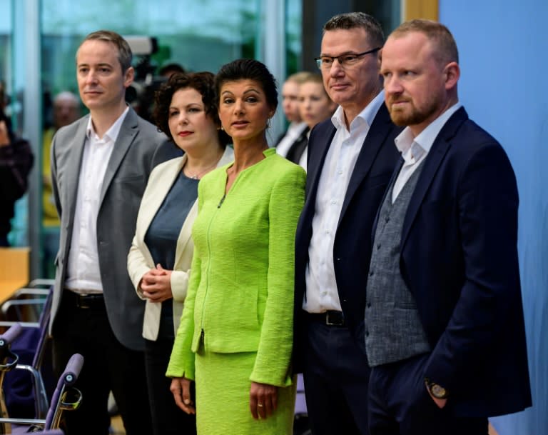 Die Linke will dem Antrag von Sahra Wagenknecht und der anderen neun aus der Partei ausgetretenen Abgeordneten auf Verbleib in der Bundestagsfraktion nicht zustimmen. Darüber bestehe "vollkommene Einigkeit", sagte Parteichefin Janine Wissler. (John MACDOUGALL)