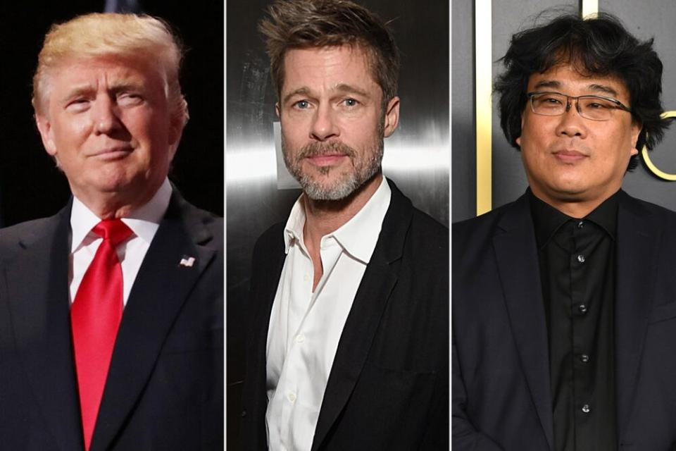 Donald Trump, Brad Pitt, Bong Joon-ho | Getty Images (3)