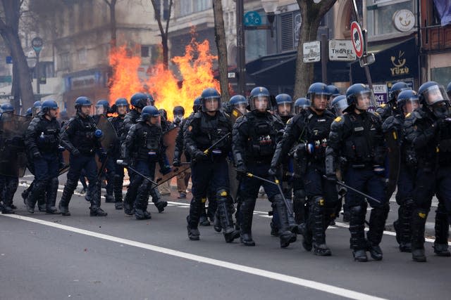 Riot police in Paris