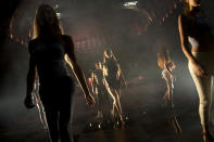 <p>Contestants in the first Miss Trans Israel beauty pageant practice the walk on the stage during rehearsal in Tel Aviv, Israel, May 26, 2016. The pageant will be held at HaBima, Israel’s national theater, in Tel Aviv on Friday. Tel Aviv has emerged as one of the world’s most gay-friendly travel destinations, standing in sharp contrast to most of the rest of the Middle East, where gays can face persecution. (Oded Balilty/AP) </p>