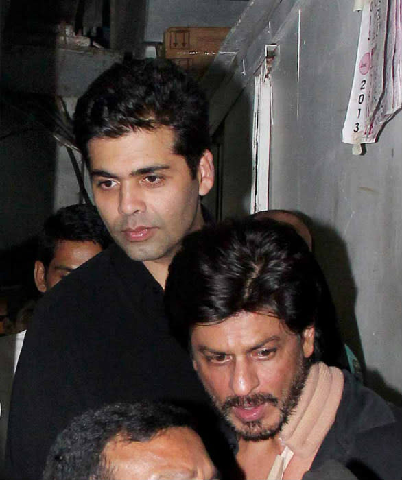 While Karan looked fresh as a daisy, the Badshah of Bollywood looked worse for wear.