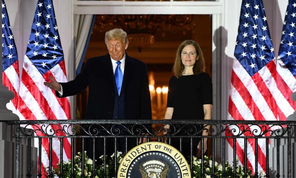 Trump with Amy Coney Barrett