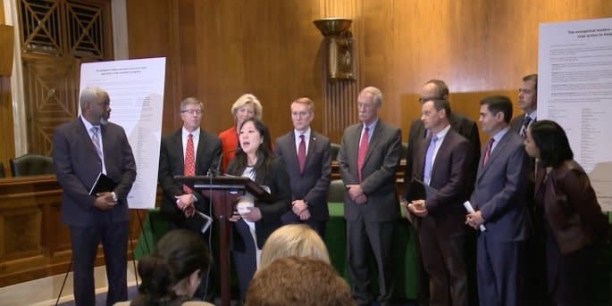 The evangelical Christian organization World Relief&nbsp;held a press conference Wednesday on Capitol Hill. (Photo: World Relief/Facebook)