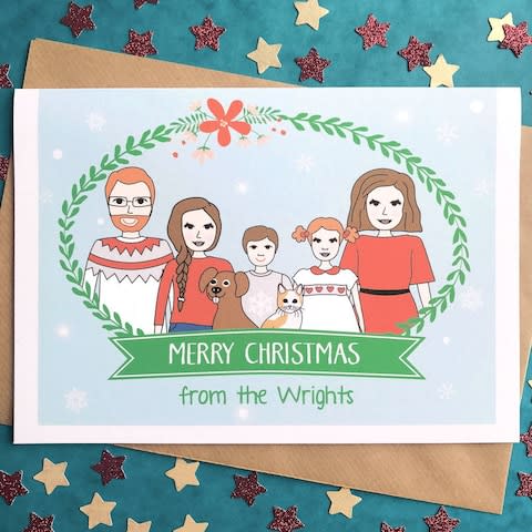 Superfumi Personalised Family Christmas Card - Credit: Not On The High Street