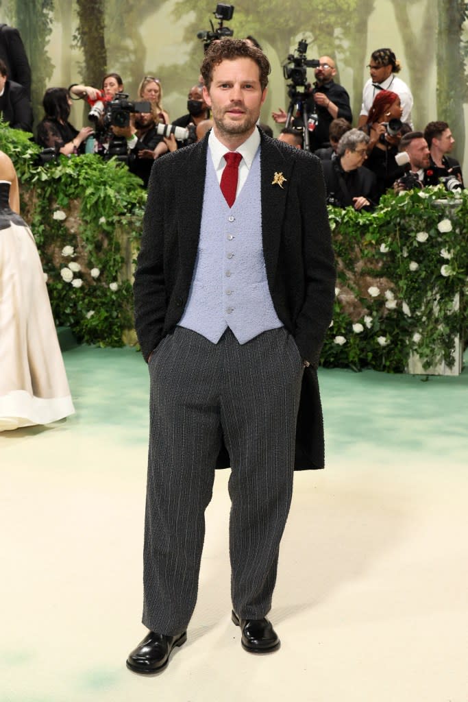 Jamie Dornan attends The 2024 Met Gala Celebrating "Sleeping Beauties: Reawakening Fashion" at The Metropolitan Museum of Art on May 06, 2024 in New York City.