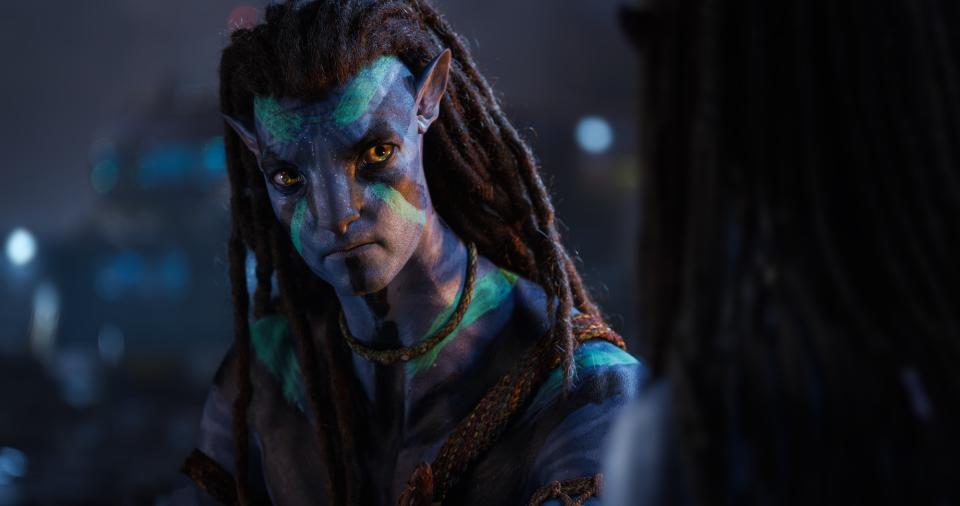 Jake Sully (Sam Worthington) in Avatar: The Way of Water. (IMAGE: 20th Century Studios)