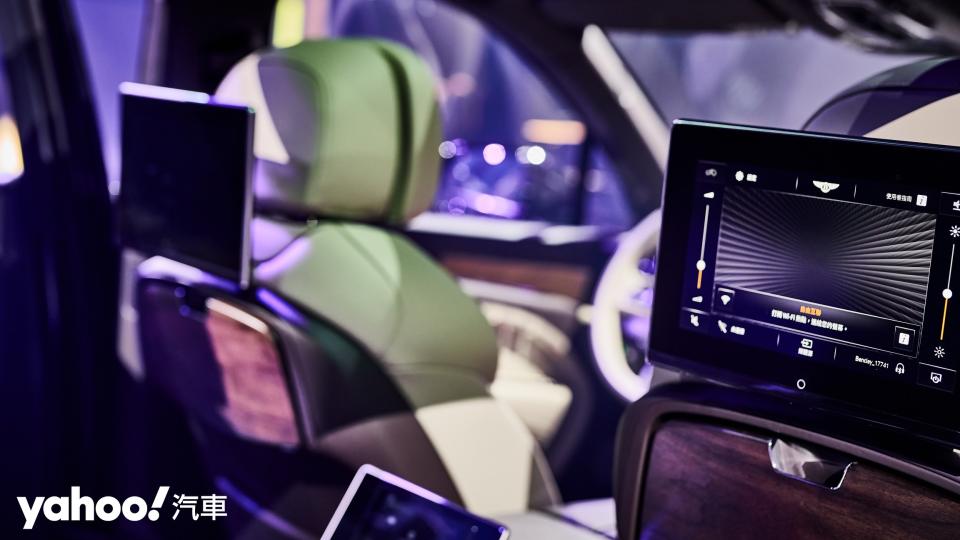 Rear Entertainment System提供雙10.1吋觸控面板則如同錦上添花般給予Bentayga EWB最全面的極致享受。