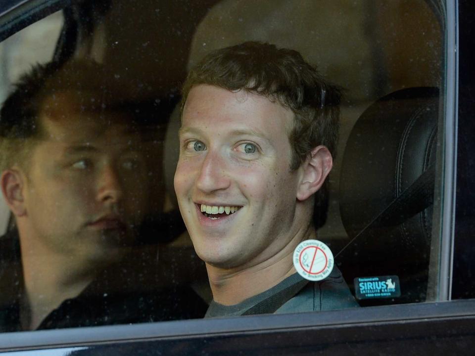 Mark Zuckerberg in his car