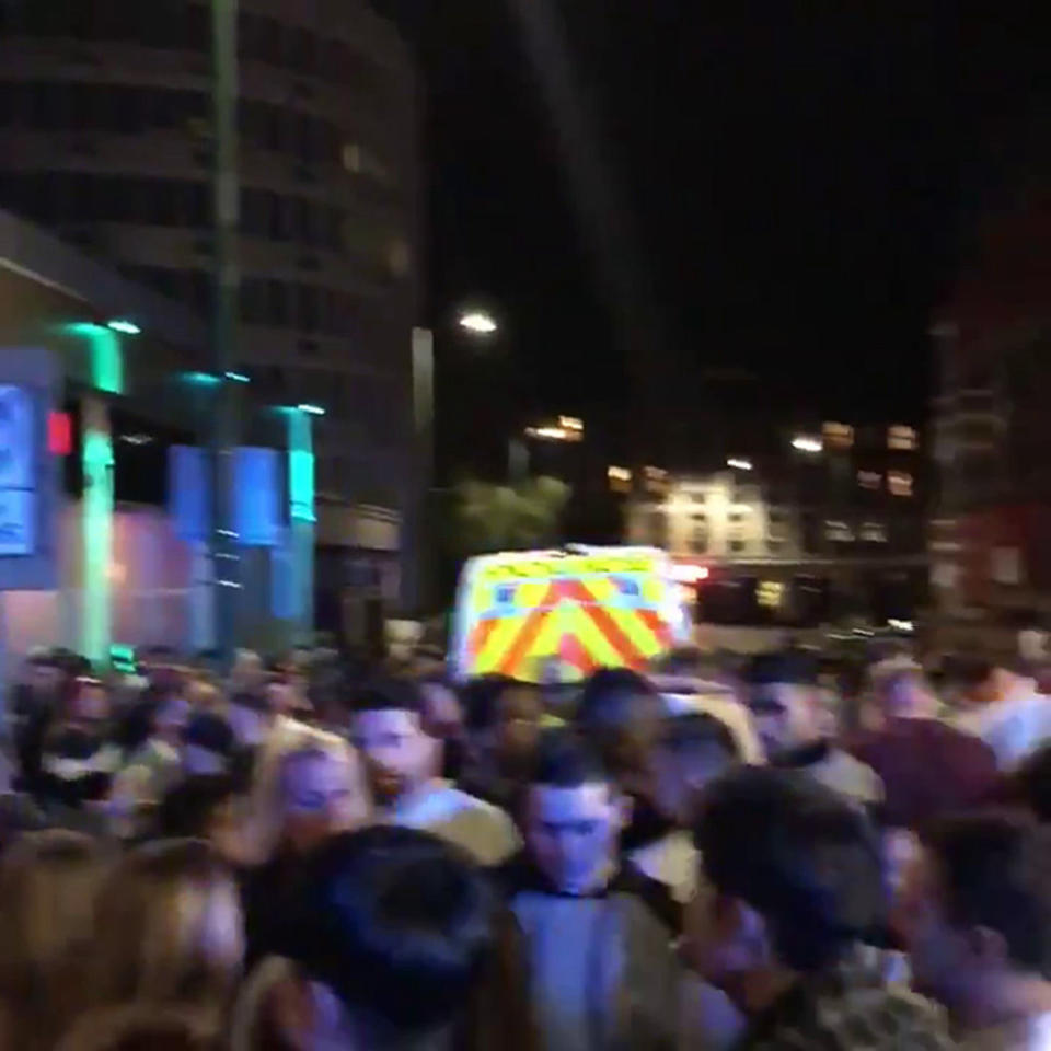 <em>Evacuation – management at Cameo nightclub evacuated everyone after the incident (Picture: @JCKROFF/PA Wire)</em>