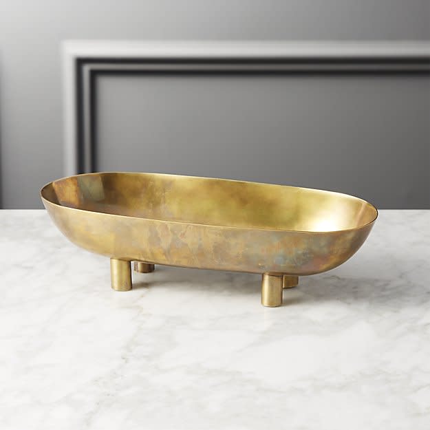 7) Gleam Brass Footed Bowl