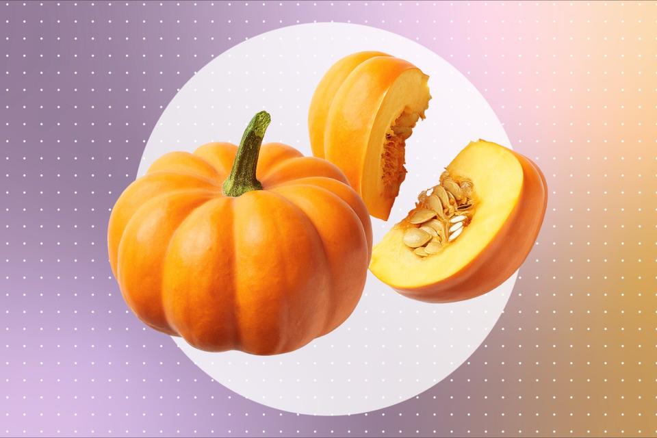 pumpkin and a slice of pumpkin