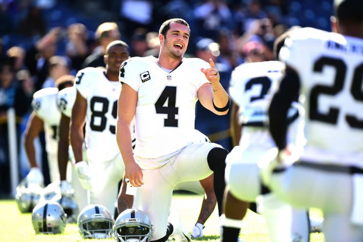 Derek Carr’s contract is the new standard for franchise quarterbacks. (Getty)