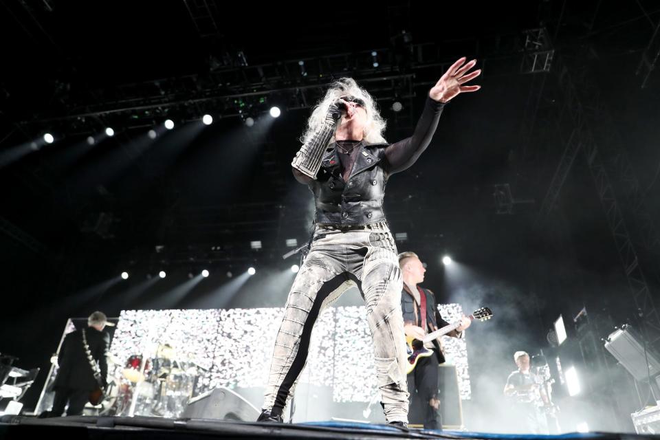 Blondie performs at the Coachella Valley Music and Arts Festival in Indio, Calif., on Friday, April 14, 2023. 