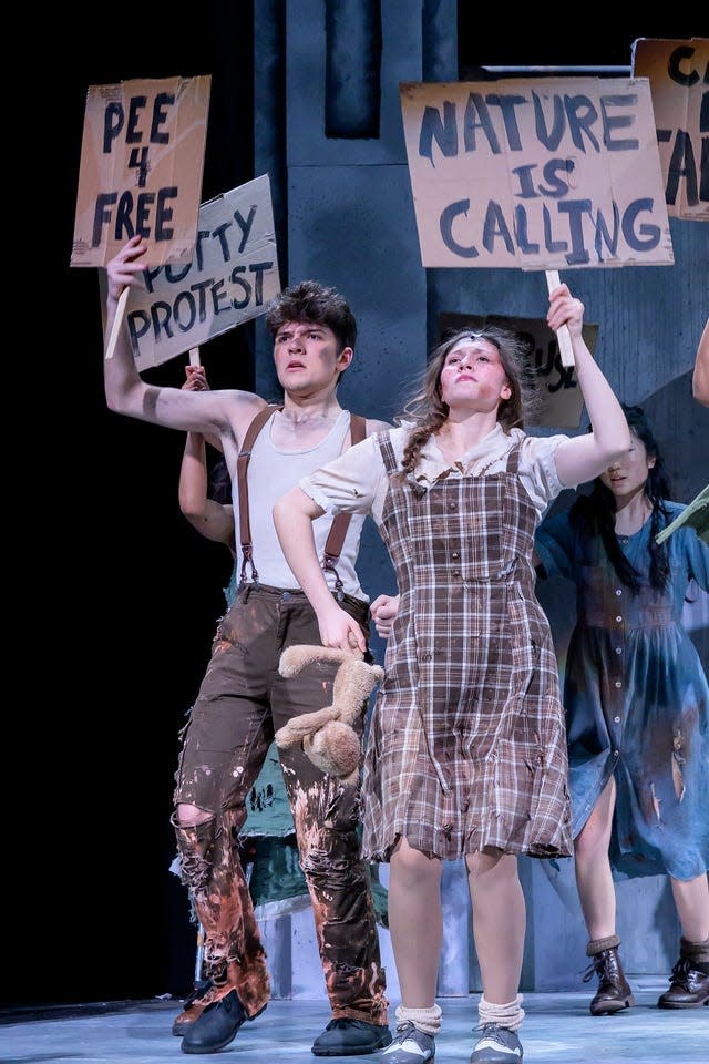 The production of "Urinetown" at Academy of the Holy Angels in Demarest, New Jersey, is nominated for nine 2024 Metro Awards, including outstanding overall production, to be handed out June 10 at Purchase College PAC.