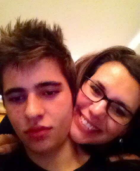 Christine Padaric took this selfie with her teenage son, Austin, in 2013. He died in April 2013 of that year.