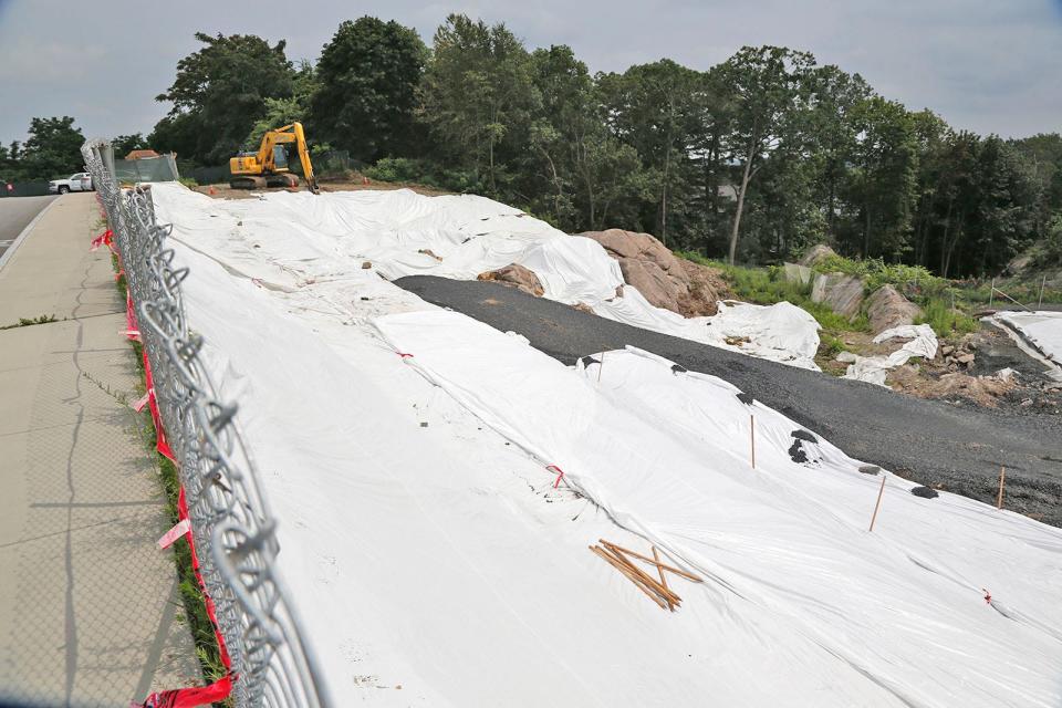 Construction of the new Quincy Animal Shelter on Quarry Street near the Quincy Dog Park was delayed after the discovery of asbestos in the soil. Tuesday, July 18, 2023.