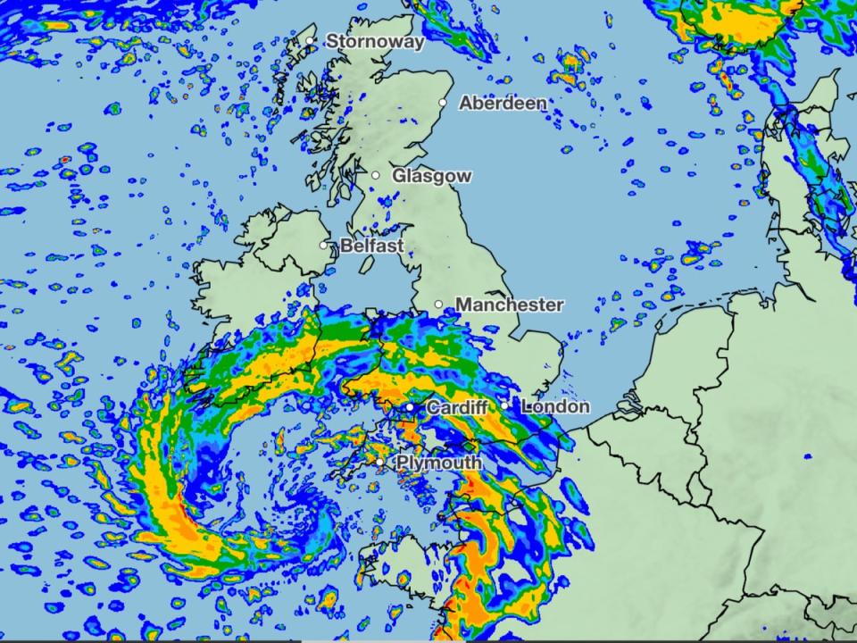 As the storm hits, coastal areas of southern parts of the UK are expected to be severely impacted (Met Office)