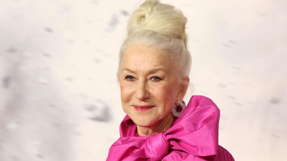 Helen Mirren's pink cloak and sleek top knot steal the show on red carpet  only days after fans were floored by her super-long hair