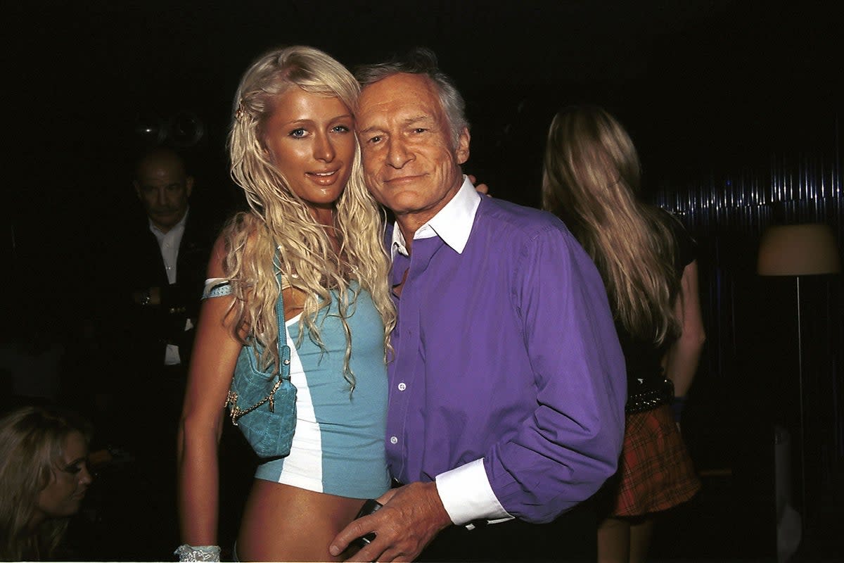 Paris Hilton pictured with Hugh Hefner in 2003 (Getty Images)