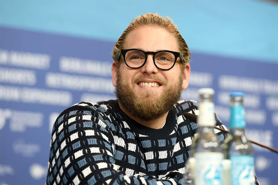 Actor Jonah Hill at a press conference