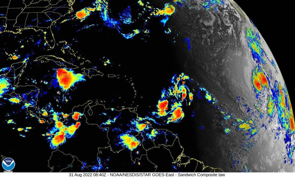 Tropical conditions 5 a.m. Aug. 31, 2022.