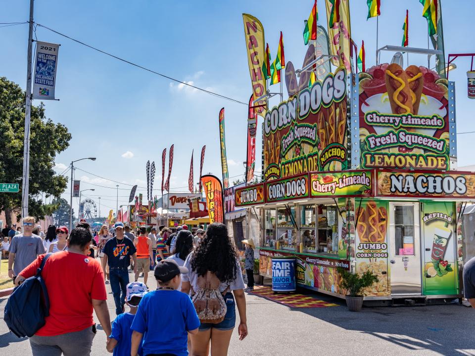People attend the Oklahoma State Fair in Oklahoma City in 2021.